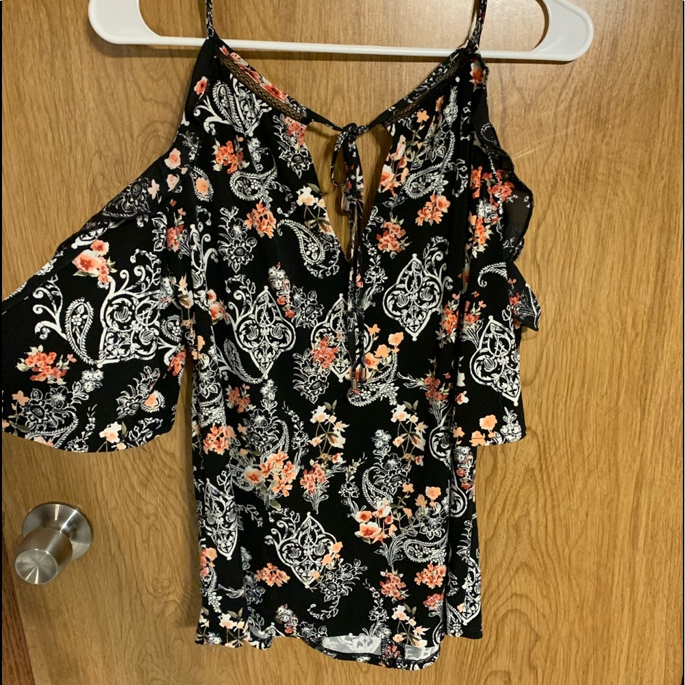 White House Black Market open shoulder top